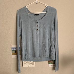 Brandy Melville Women's Long Sleeve Tee Tops Blue